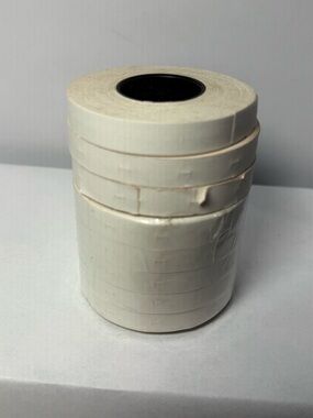 Vintage White Price Labels Retail Pricing Stickers Lot of 8 Rolls